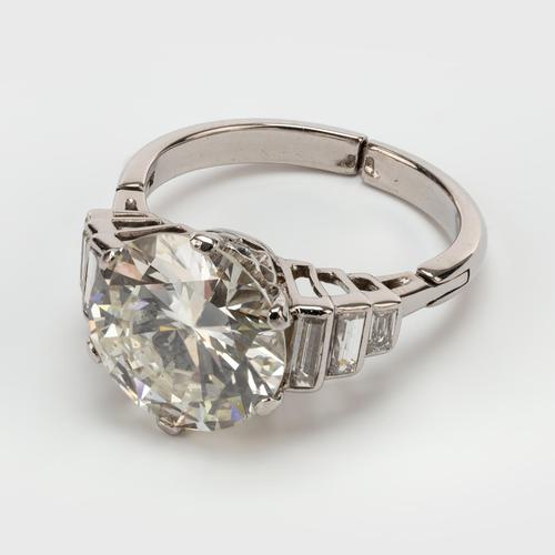 Art Deco Diamond 4.30 Carat Solitaire Engagement Ring c.1930 (1 of 6) Art Deco Diamond 4.30 Carat Solitaire Engagement Ring c.1930 (1 of 6)