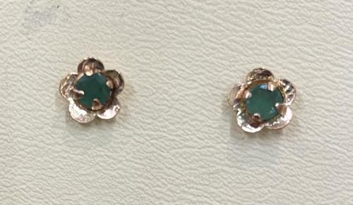 Pair of 9ct & Emerald Earrings 1979 (1 of 3)