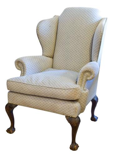 Chippendale Style Wing Armchair c.1920 (1 of 8) Chippendale Style Wing Armchair c.1920 (1 of 8)