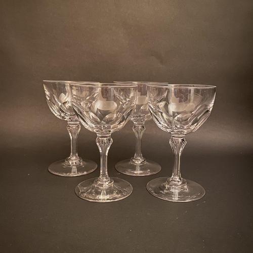 Four Baccarat Crystal Wine Glasses (1 of 2)