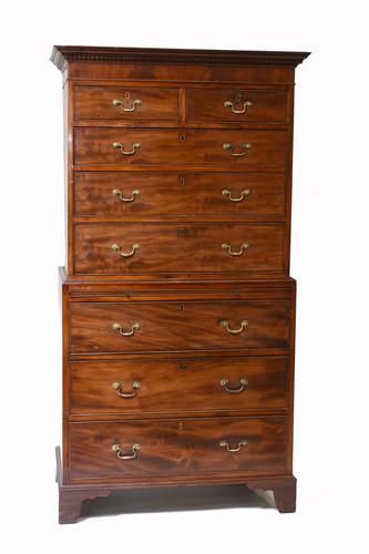 Georgian Chest on Chest Mahogany Antique 1820 (1 of 16)