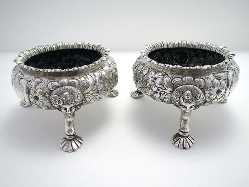 Pair of Magnificent Antique Victorian Rococo Solid Sterling Silver English Salts 1851 (1 of 8) Pair of Magnificent Antique Victorian Rococo Solid Sterling Silver English Salts 1851 (1 of 8)