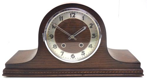 Art Deco Napoleon Hat Shaped Mantel Clock – Striking 8-day Arched Top Mantle Clock (1 of 10)