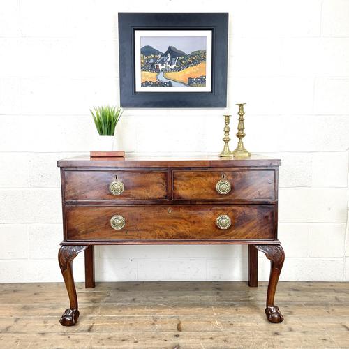 Antique Queen Anne Style Mahogany Side Table (1 of 10)