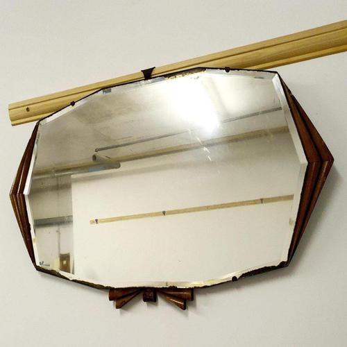 Art Deco Walnut Veneered Mirror (1 of 9)