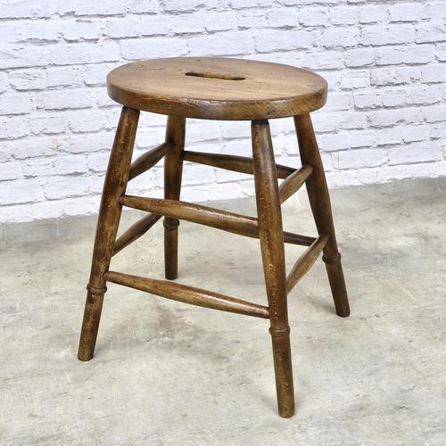 Antique Elm Bar Stool, 1900 (1 of 5)