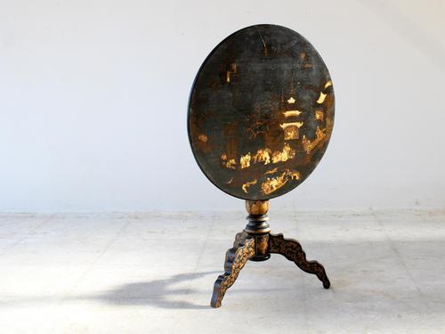 19th Century Napoleon III Chinoiserie Tilt-Top Occasional Table (1 of 8) 19th Century Napoleon III Chinoiserie Tilt-Top Occasional Table (1 of 8)