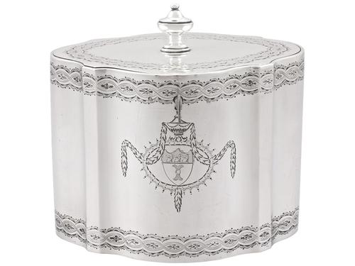 Sterling Silver Locking Tea Caddy - Antique George III 1782 (1 of 12) Sterling Silver Locking Tea Caddy - Antique George III 1782 (1 of 12)