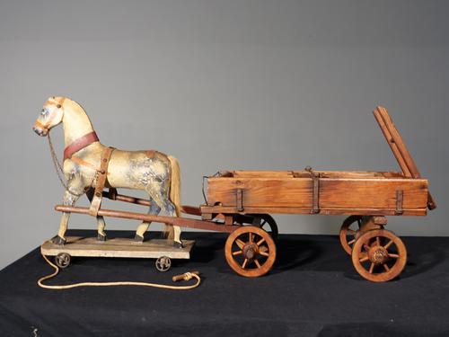 Attractive Late 19th Century German Horse & Cart (1 of 6) Attractive Late 19th Century German Horse & Cart (1 of 6)