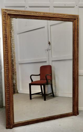 Very Large French Gilt Overmantel or Over Mantle Mirror (1 of 7)