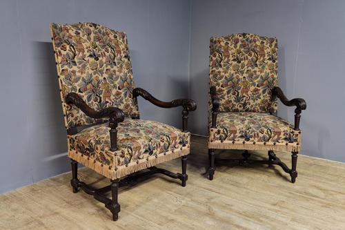 Pair of French Walnut Armchairs (1 of 7) Pair of French Walnut Armchairs (1 of 7)