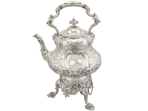 Sterling Silver Louis Spirit Kettle - Antique Victorian 1855 (1 of 18)