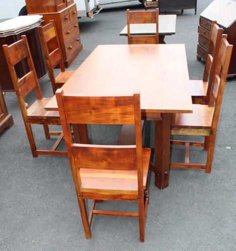 1960's Teak Refectory Table & Set of 6 Dining Chairs '4+2 Carvers' (1 of 3) 1960's Teak Refectory Table & Set of 6 Dining Chairs '4+2 Carvers' (1 of 3)