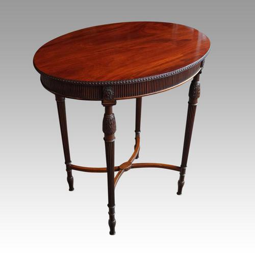 Edwardian Mahogany Oval Occasional Table (1 of 7)