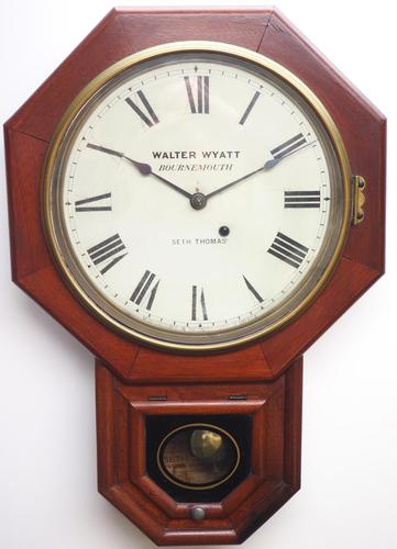 Impressive Victorian American Drop Dial Wall Clock 8 Day Movement Seth Thomas (1 of 12)