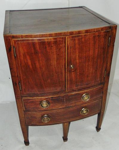 Scottish Georgian Mahogany Bow Front Commode (1 of 6)