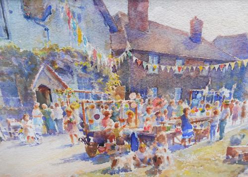 Watercolour Quality Street Merstham Artist C G Grey (1 of 10) Watercolour Quality Street Merstham Artist C G Grey (1 of 10)
