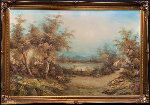 Large Fabulous 20th Century Vintage British Autumn Country Landscape Oil Painting (1 of 12) Large Fabulous 20th Century Vintage British Autumn Country Landscape Oil Painting (1 of 12)