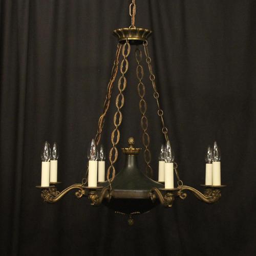 French Gilded Bronze Empire 8 Light Chandelier (1 of 10)