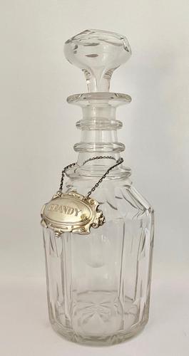 Decanter with Sterling Silver Label c.1870 (1 of 6)