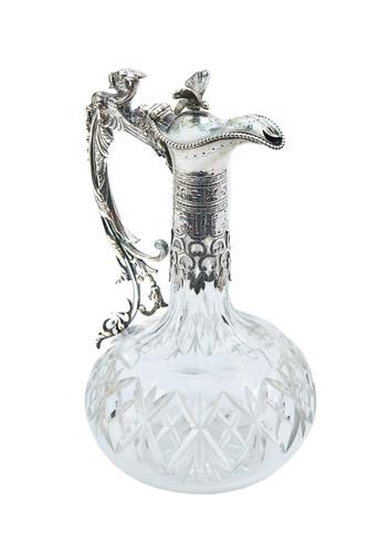 Stunning Antique Victorian Silver Plate Mounted Claret Jug (1 of 9) Stunning Antique Victorian Silver Plate Mounted Claret Jug (1 of 9)