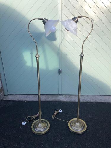 Pair of Brass Reading Lamps (1 of 6) Pair of Brass Reading Lamps (1 of 6)