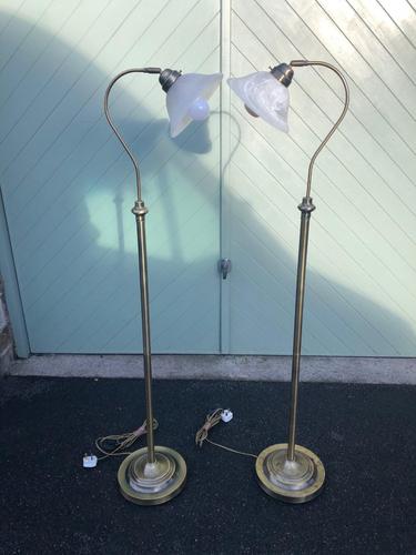 Pair of Brass Reading Lamps (1 of 6)