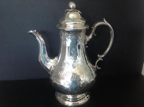 Antique Victorian Silver Coffee Pot - 1847 (1 of 12) Antique Victorian Silver Coffee Pot - 1847 (1 of 12)