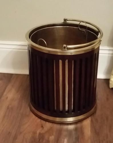 George III Mahogany & Brass Bound Plate Bucket (1 of 6)