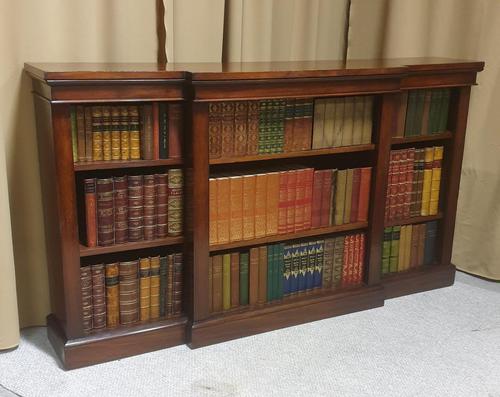 Victorian Mahogany Breakfront  Open Library Bookcase (1 of 7)