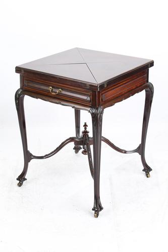 Victorian Mahogany Envelope Card Table (1 of 13) Victorian Mahogany Envelope Card Table (1 of 13)