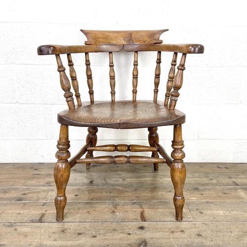 Antique Beech & Elm Smoker’s Bow Chair (1 of 8)