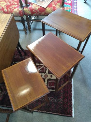 Edwardian Inlaid Mahogany Nest of Tables by Waring & Gillow Ltd (1 of 5) Edwardian Inlaid Mahogany Nest of Tables by Waring & Gillow Ltd (1 of 5)