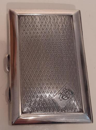 Art Deco Silver Cigarette Case, Hallmarked 1927 (1 of 4)