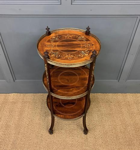 Victorian Inlaid Rosewood Etagere (1 of 9)