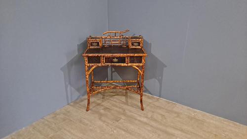 Victorian Lacquered Bamboo Desk (1 of 6)