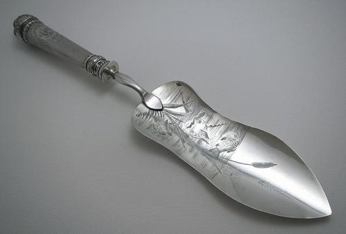 Superb Antique French Solid Sterling Silver Hallmarked Fish Server, Serving Knife, 19th Century (1 of 13) Superb Antique French Solid Sterling Silver Hallmarked Fish Server, Serving Knife, 19th Century (1 of 13)