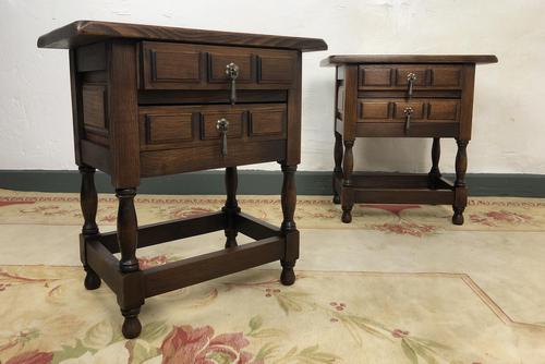 Vintage French Oak Bedside Tables (1 of 12)