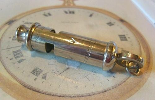 Vintage Pocket Watch Fob 1940s Large Silver Chrome Railway Or Military Police Whistle Fob (1 of 9) Vintage Pocket Watch Fob 1940s Large Silver Chrome Railway Or Military Police Whistle Fob (1 of 9)