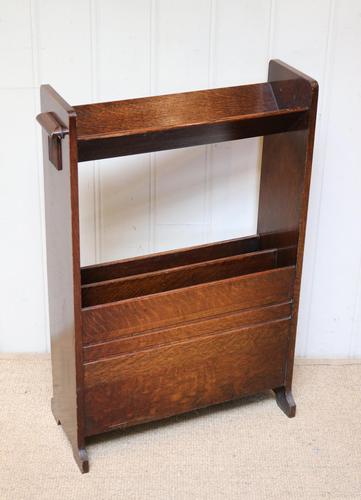 Oak Magazine Rack c.1930 (1 of 8)