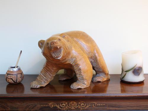 1950s Japanese Wooden Bear Sculpture (1 of 5)