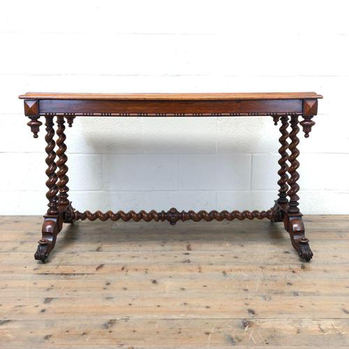 Antique Walnut Table with Barley Twist Legs (1 of 10)