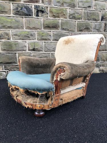 Antique English Armchair For Recovering (1 of 7) Antique English Armchair For Recovering (1 of 7)