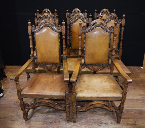 Antique Oak Dining Chairs - English Farmhouse Chair 1880 (1 of 9)