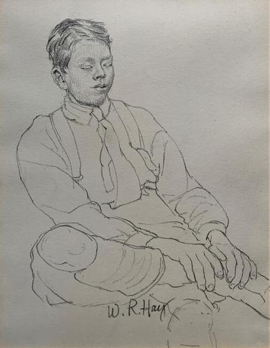 William Robert Hay - Original - Seated Student Portrait Pencil Drawing (1 of 12) William Robert Hay - Original - Seated Student Portrait Pencil Drawing (1 of 12)