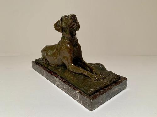 19th Century Bronze Figure of a Hound on a Rug (1 of 4)