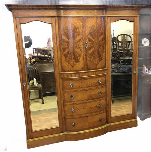 Edwardian Inlaid Satinwood Wardrobe (1 of 30)