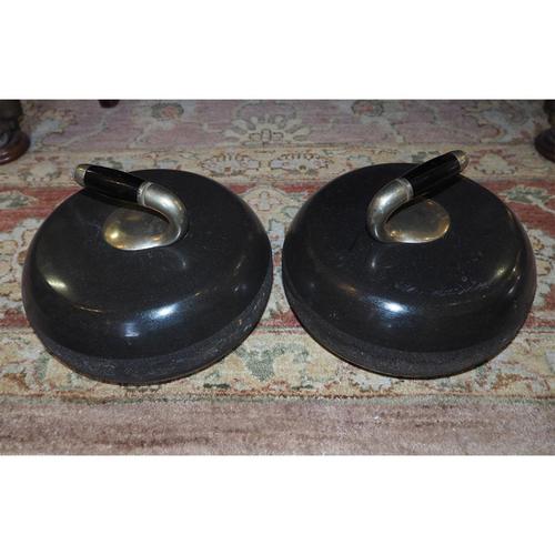 Superb Pair of Scottish Granite Curling Stones (1 of 5)