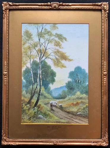 Near Darley Dale 19thc Derbyshire Sheppard Sheep Landscape Watercolour Painting (1 of 13) Near Darley Dale 19thc Derbyshire Sheppard Sheep Landscape Watercolour Painting (1 of 13)