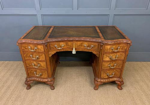 Burr Walnut Pedestal Desk by Maple and Co (1 of 18) Burr Walnut Pedestal Desk by Maple and Co (1 of 18)